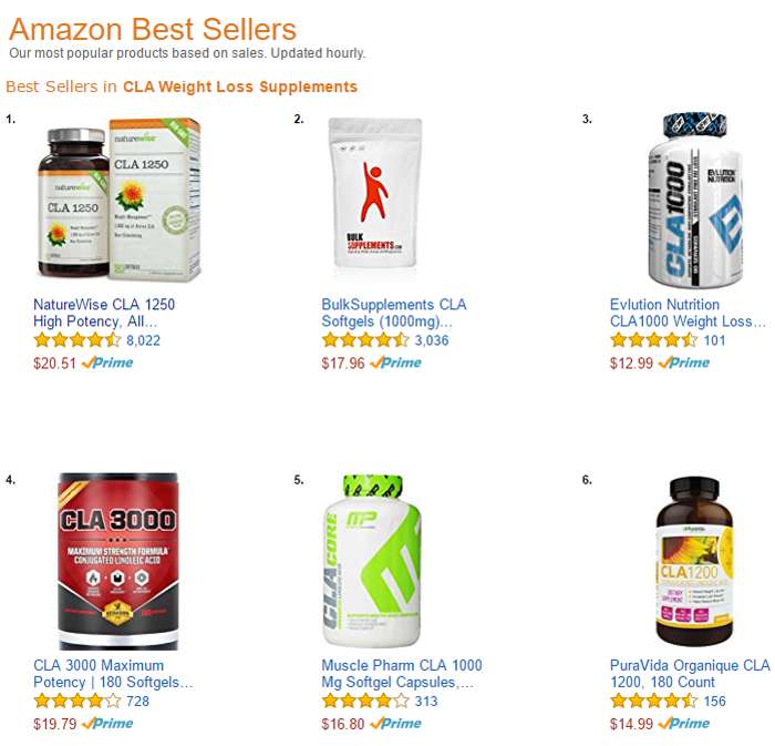 Amazon Best Sellers - CLA Weigh Loss Supplements